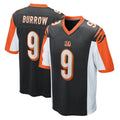Davalo C.Bengals #9 Joe Burrow Player Black Alternate Home Game Stitched Jerseys