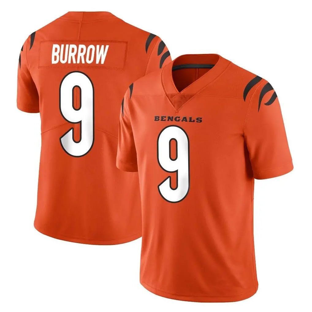 Davalo C.Bengals #9 Joe Burrow Player Orange Vapor Untouchable Limited Home Game Stitched Jerseys