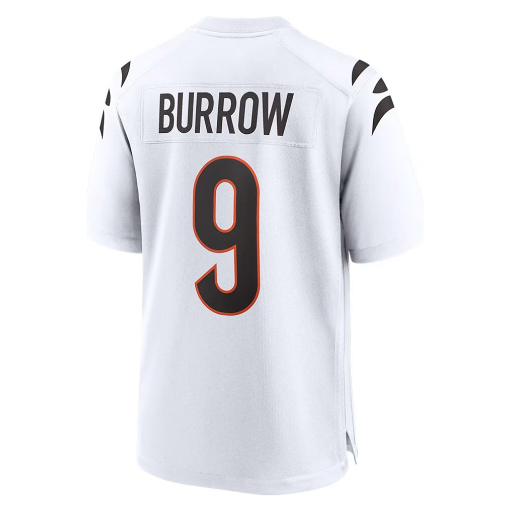 Davalo C.Bengals #9 Joe Burrow Player White Home Game Stitched Jerseys