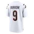 Davalo C.Bengals #9 Joe Burrow Player White Home Game Stitched Jerseys