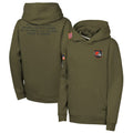 Davalo C.Browns Olive Salute to Service Pullover Hoodies Limited Blank Player Stitched Jerseys