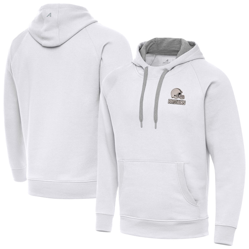 Davalo C.Browns White Brushed Carbon Pullover Hoodie Blank Player Limited Stitched Jerseys