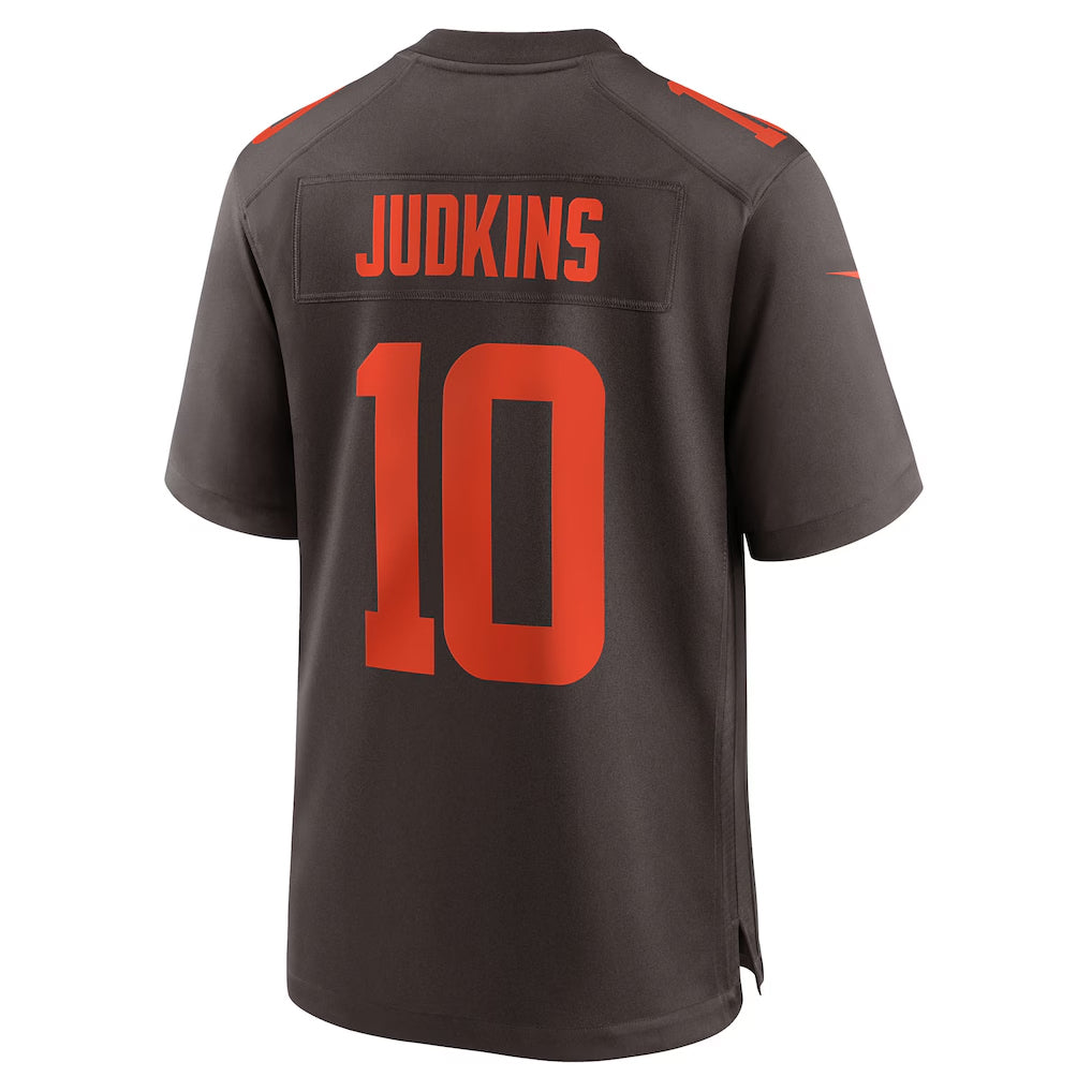 Davalo C.Browns #10 Quinshon Judkins Player Brown Game Stitched Jerseys