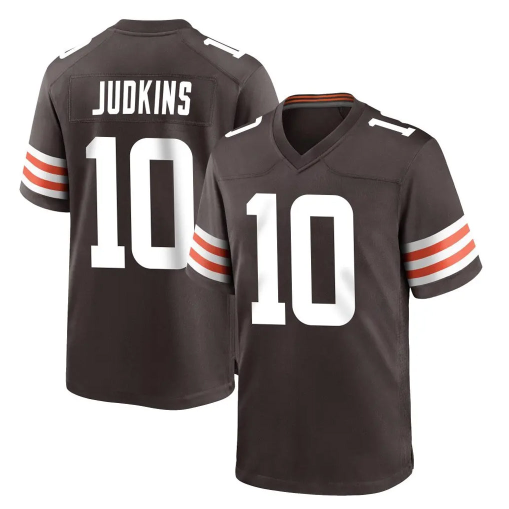 Davalo C.Browns #10 Quinshon Judkins Player Brown Home Game Stitched Jerseys