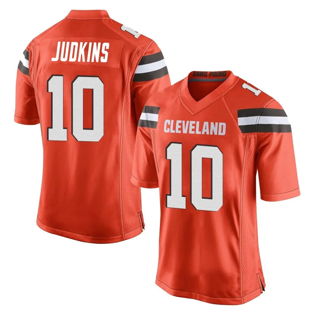 Davalo C.Browns #10 Quinshon Judkins Player Orange Home Game Stitched Jerseys
