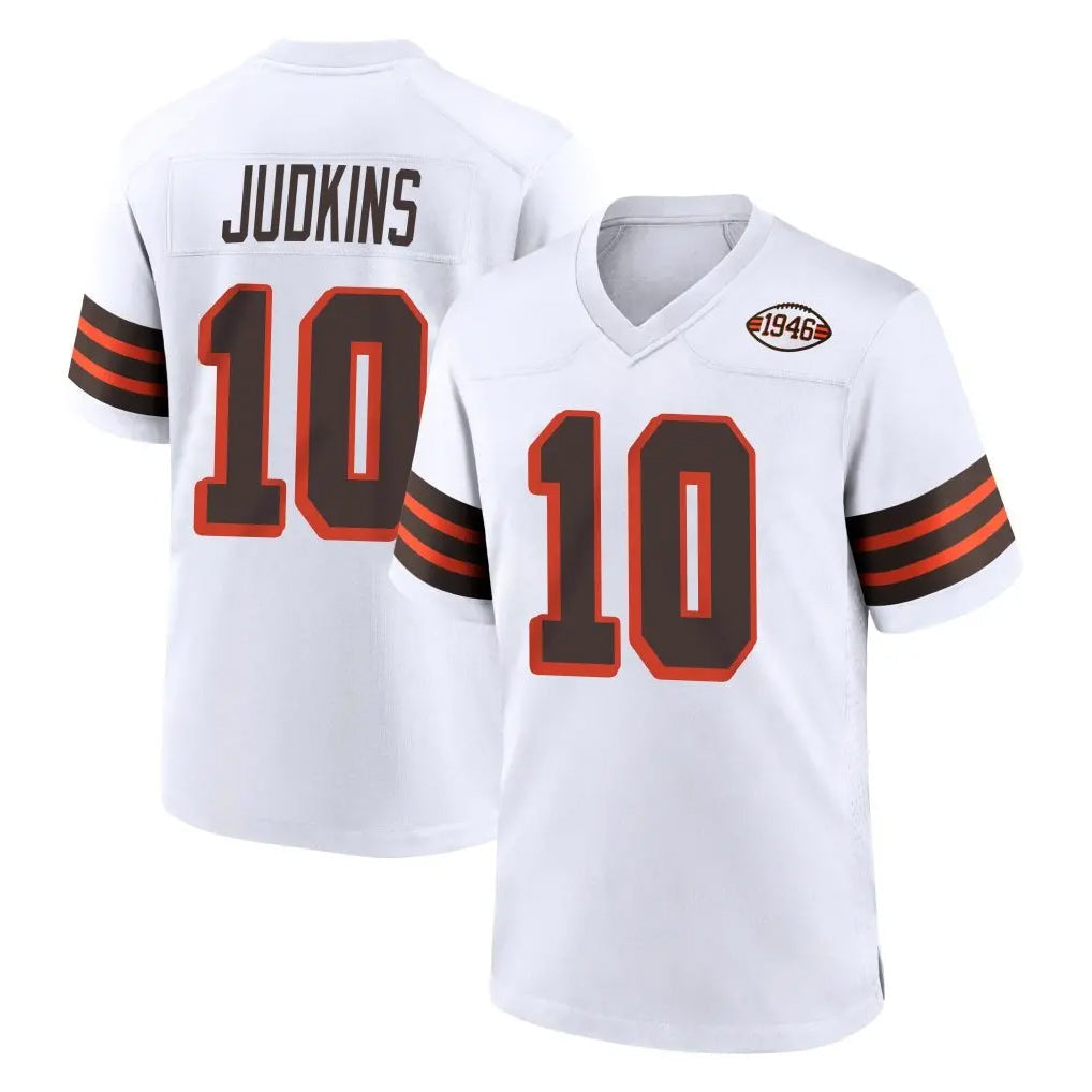 Davalo C.Browns #10 Quinshon Judkins Player White Alternate Home Game Stitched Jerseys
