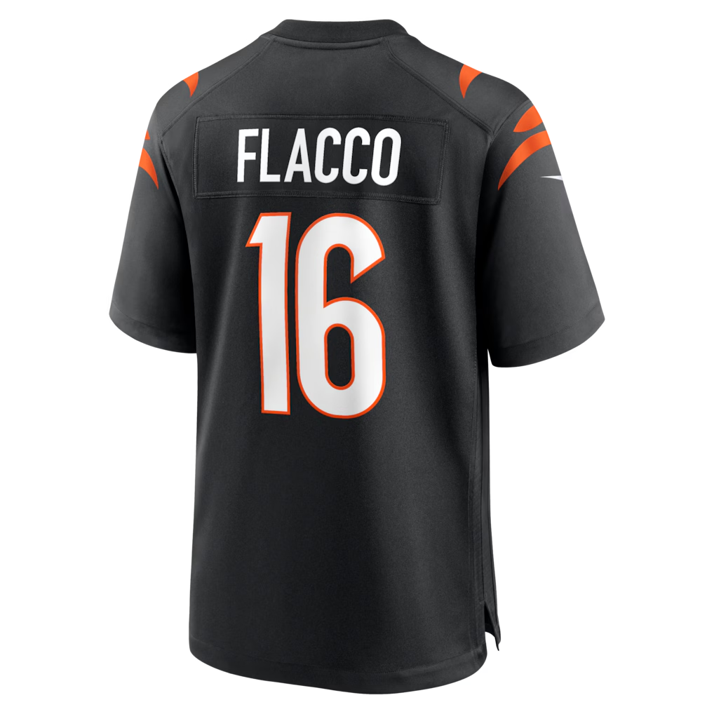 Davalo C.Bengals #16 Bengals Joe Flacco Black Team Game Stitched Jerseys