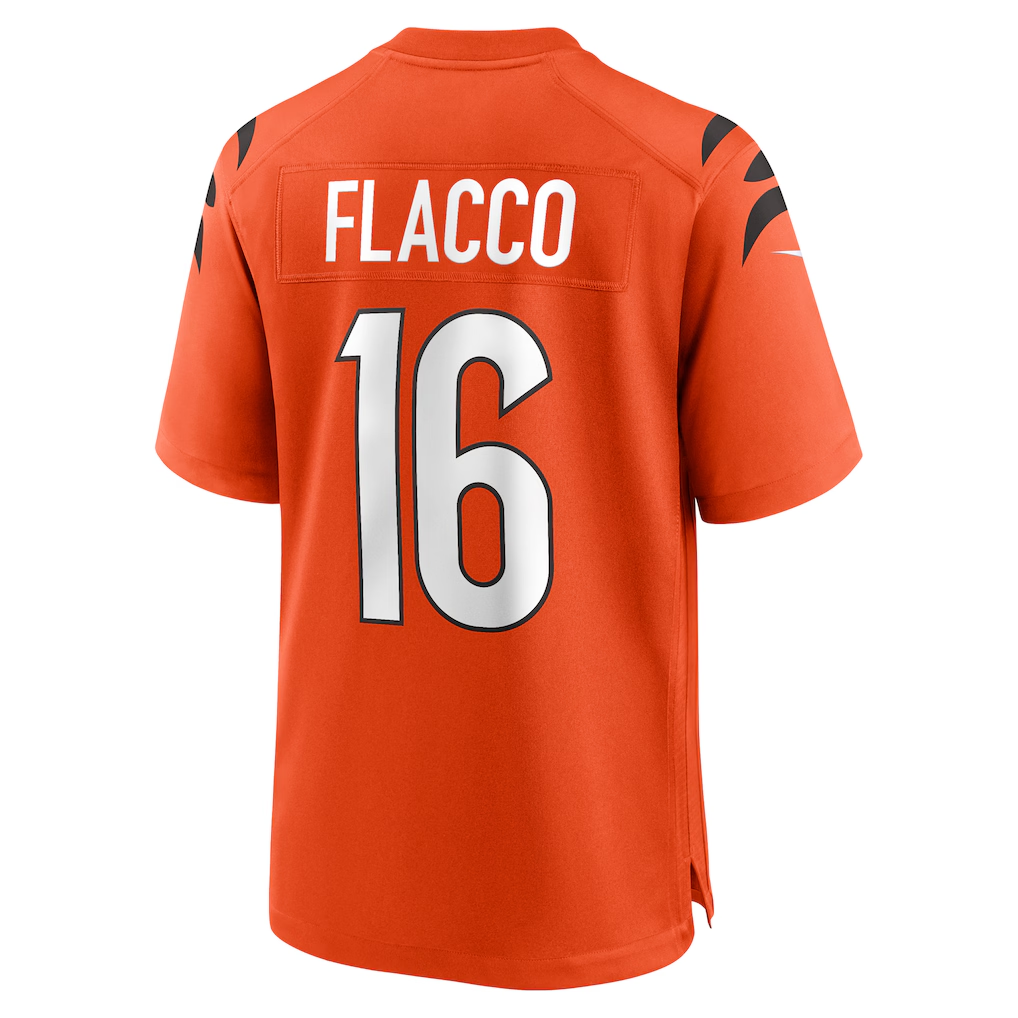 Davalo C.Bengals #16 Bengals Joe Flacco Orange Alternate Game Stitched Jerseys