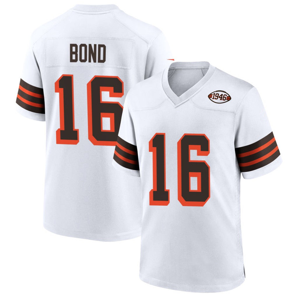 Davalo C.Browns #16 Isaiah Bond Player 1946 Collection Alternate White Stitched Jerseys