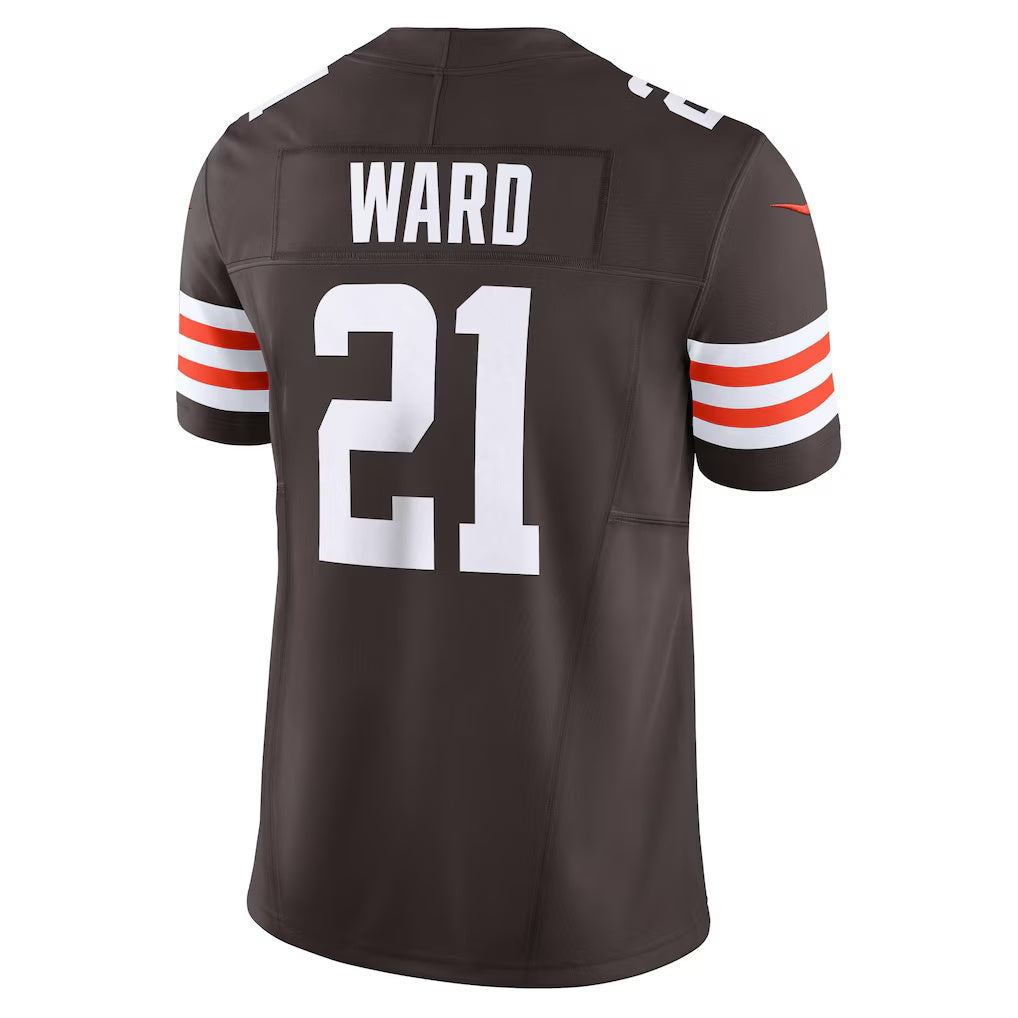 Davalo C.Browns #21 Denzel Ward Brown Vapor F.U.S.E. Limited Stitched Jerseys