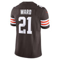 Davalo C.Browns #21 Denzel Ward Brown Vapor F.U.S.E. Limited Stitched Jerseys