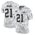 Davalo C.Browns #21 Denzel Ward Player Arctic Camo Salute to Service Limited Football Jerseys