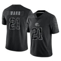 Davalo C.Browns #21 Denzel Ward Player Black RFLCTV Limited Football Jerseys