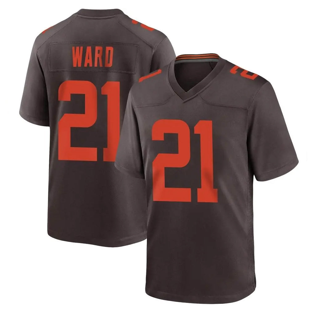 Davalo C.Browns #21 Denzel Ward Player Brown Alternate Home Game Stitched Jerseys