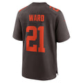 Davalo C.Browns #21 Denzel Ward Player Brown Game Football Jerseys