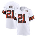 Davalo C.Browns #21 Denzel Ward Player White Alternate Home Game Stitched Jerseys