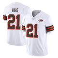 Davalo C.Browns #21 Denzel Ward Player White Limited  Vapor 1946 Collection Alternate Game Stitched Jerseys