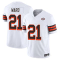 Davalo C.Browns #21 Denzel Ward Player White Limited Vapor F.U.S.E. Alternate Game Stitched Jerseys
