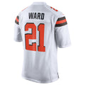 Davalo C.Browns #21 Denzel Ward Player White Vapor Limited Football Jerseys