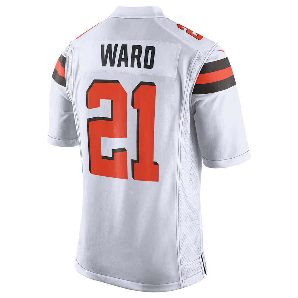 Davalo C.Browns #21 Denzel Ward Player White Vapor Limited Football Jerseys