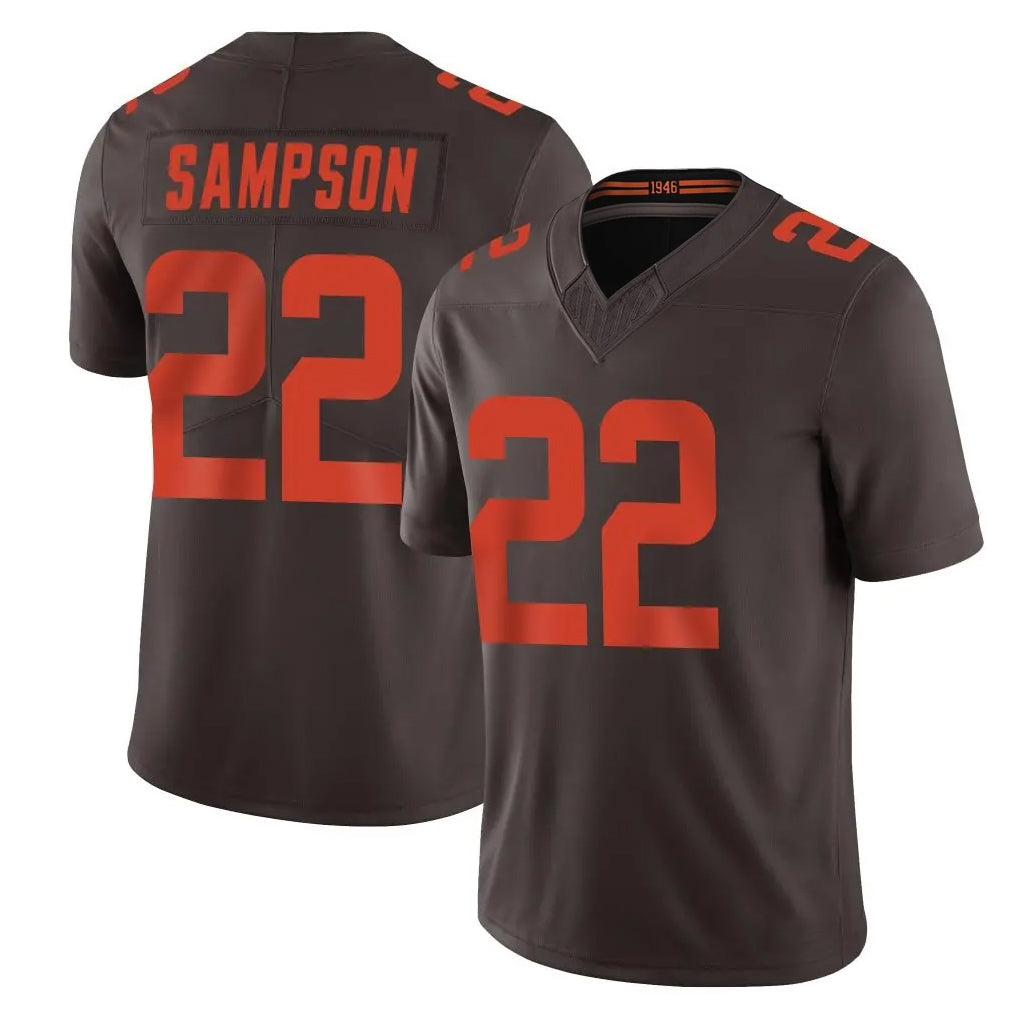Davalo C.Browns #22 Dylan Sampson Player Brown Limited Vapor F.U.S.E. Alternate Game Stitched Jerseys