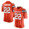 Davalo C.Browns #22 Dylan Sampson Player Orange Vapor Limited Home Game Stitched Jerseys