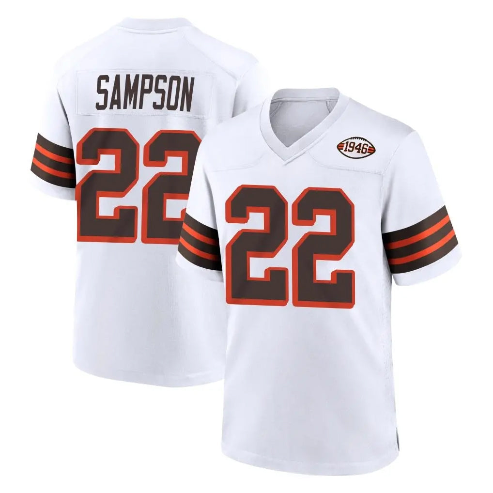Davalo C.Browns #22 Dylan Sampson Player White Alternate Home Game Stitched Jerseys