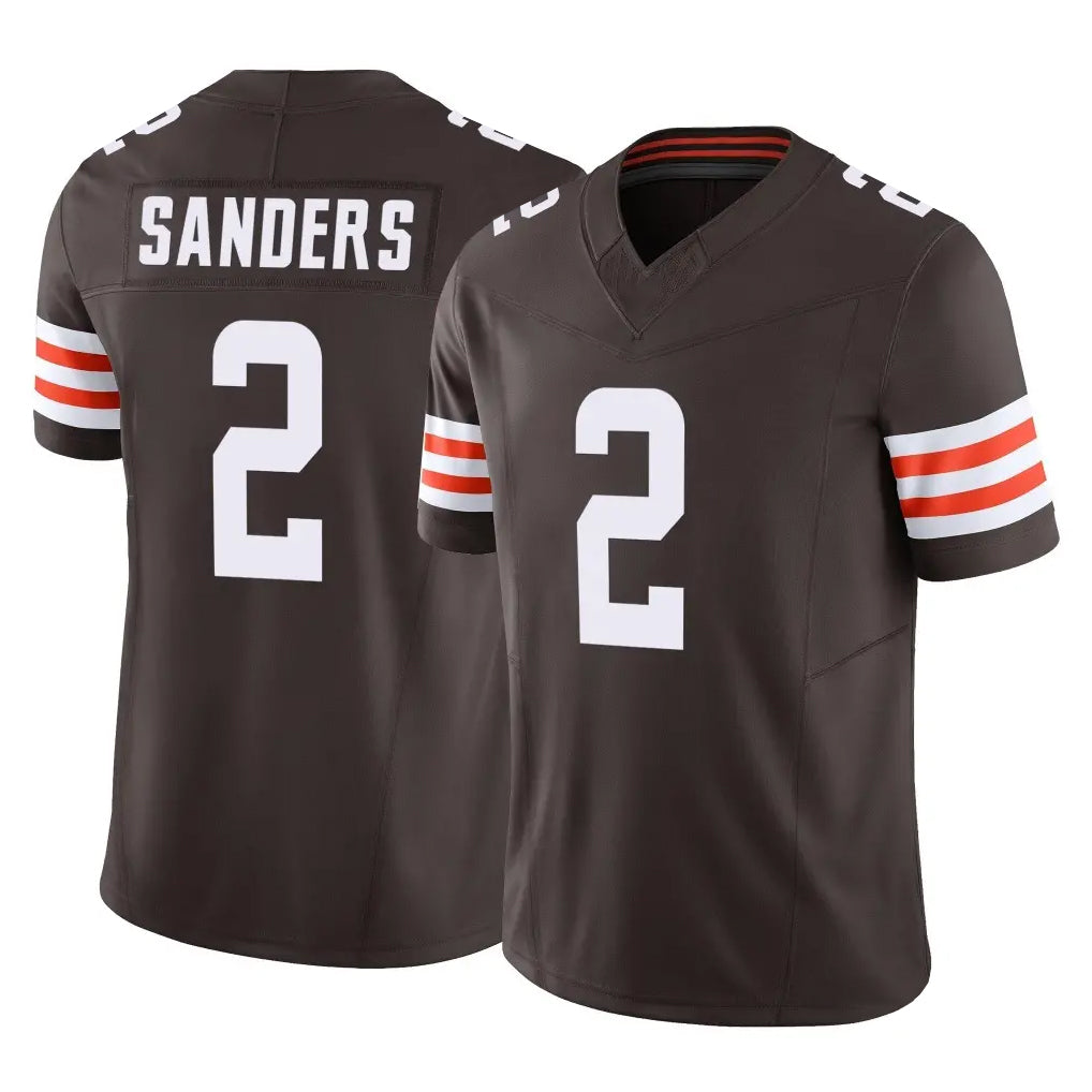 Davalo C.Browns #2 Shedeur Sanders Player Brown Vapor F.U.S.E. Limited Home Game Stitched Jerseys