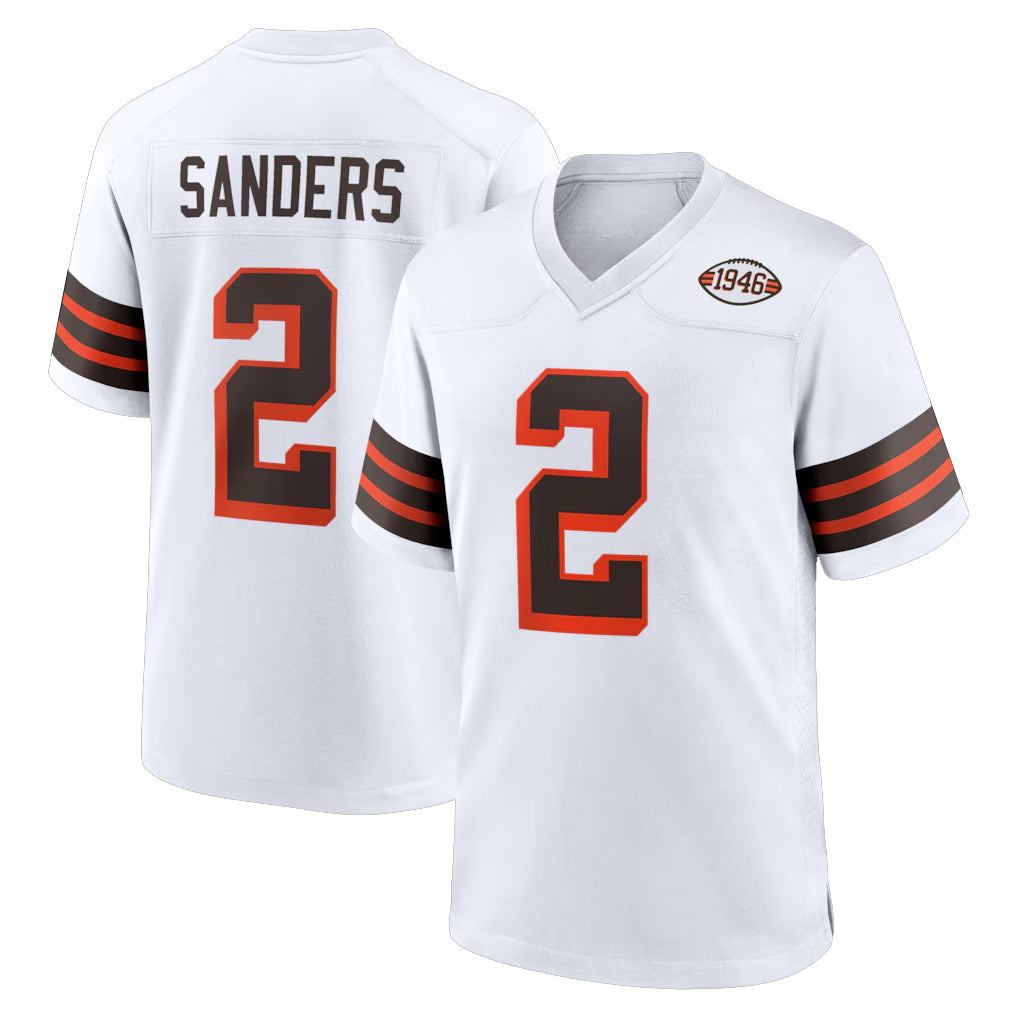 Davalo C.Browns #2 Shedeur Sanders Player White Alternate Home Game Stitched Jerseys