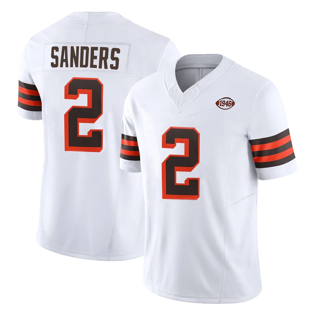 Davalo C.Browns #2 Shedeur Sanders Player White Limited Vapor F.U.S.E. Alternate Game Stitched Jerseys