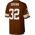Davalo C.Browns #32 Jim Brown Mitchell & Ness Brown Big & Tall Retired Player Replica Stitched Jerseys