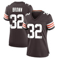 Davalo C.Browns #32 Jim Brown Player Brown Home Game Stitched Jerseys