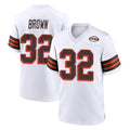 Davalo C.Browns #32 Jim Brown Player White Alternate Home Game Stitched Jerseys