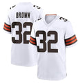 Davalo C.Browns #32 Jim Brown Player White Home Game Stitched Jerseys