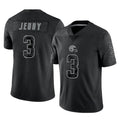 DavaloC.Browns #3 Jerry Jeudy Player Black RFLCTV Limited Stitched Jerseys