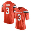 DavaloC.Browns #3 Jerry Jeudy Player Orange Game Stitched Jerseys