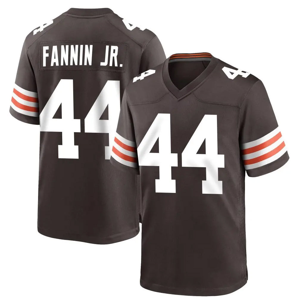 Davalo C.Browns #44 Harold Fannin Jr. Player Brown Home Game Stitched Jerseys