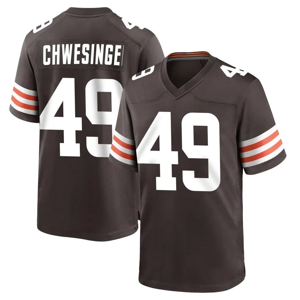 Davalo C.Browns #49 Carson Schwesinger Player Brown Home Game Stitched Jerseys
