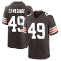 Davalo C.Browns #49 Carson Schwesinger Player Brown Home Game Stitched Jerseys