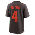 Davalo C.Browns #4 Deshaun Watson Brown Alternate Game Stitched Jerseys