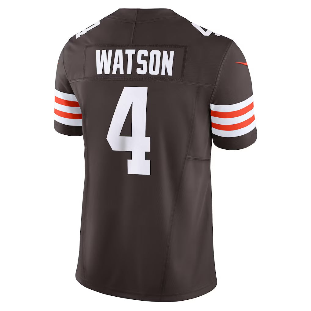 Davalo C.Browns #4 Deshaun Watson Brown Vapor F.U.S.E. Limited Stitched Jerseys