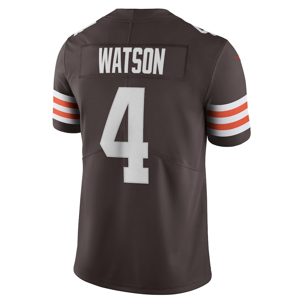 Davalo C.Browns #4 Deshaun Watson Brown Vapor Limited Stitched Jerseys