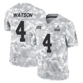 Davalo C.Browns #4 Deshaun Watson Player Arctic Camo Salute to Service Limited Home Game Stitched Jerseys