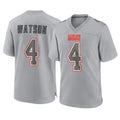 Davalo C.Browns #4 Deshaun Watson Player Gray Atmosphere Fashion Game Stitched Jerseys