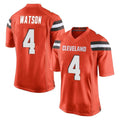 Davalo C.Browns #4 Deshaun Watson Player Orange Home Game Stitched Jerseys
