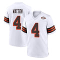 Davalo C.Browns #4 Deshaun Watson Player White Alternate Home Game Stitched Jerseys