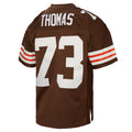 Davalo C.Browns #73 Joe Thomas Mitchell & Ness Brown Legacy Replica Stitched Jerseys