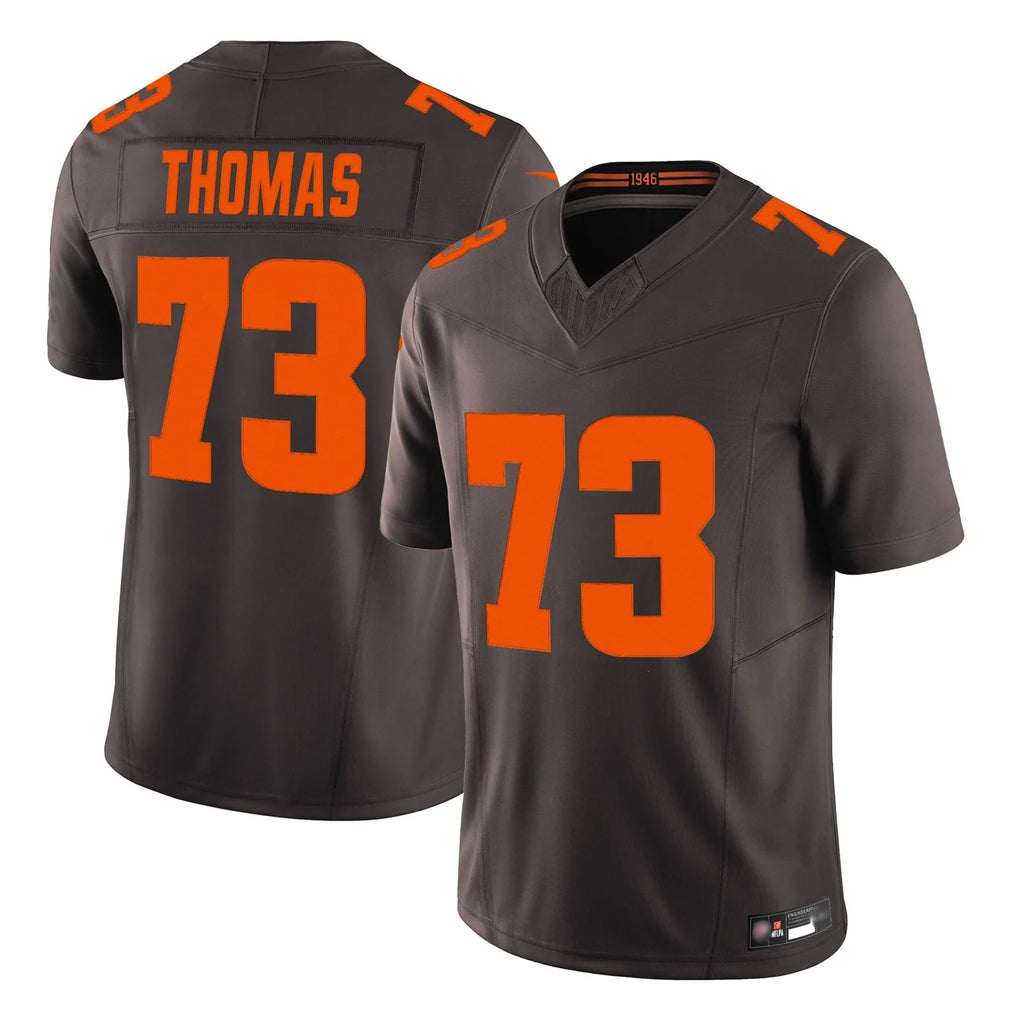 Davalo C.Browns #73 Joe Thomas Player Brown Limited Vapor F.U.S.E. Alternate Game Stitched Jerseys