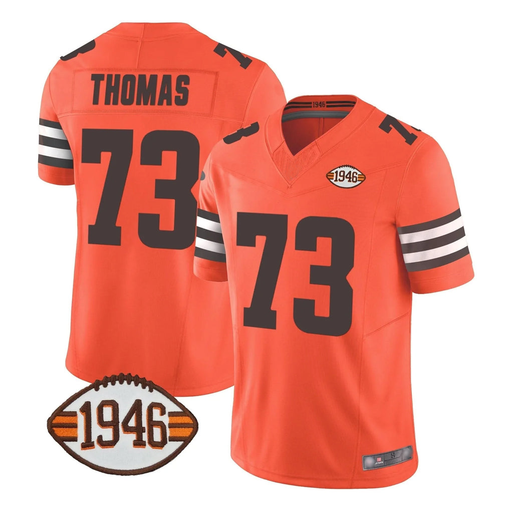 Davalo C.Browns #73 Joe Thomas Player Orange Alternate Limited Home Game Stitched Jerseys