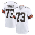 Davalo C.Browns #73 Joe Thomas Player White Home Game Stitched Jerseys